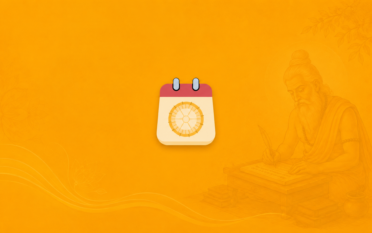 Tithi — a calm Hindu calendar app, shown with its marigold calendar icon